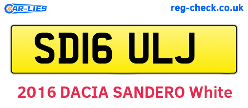 SD16ULJ are the vehicle registration plates.