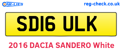 SD16ULK are the vehicle registration plates.