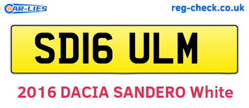 SD16ULM are the vehicle registration plates.