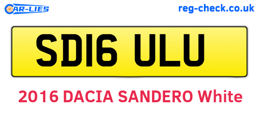SD16ULU are the vehicle registration plates.