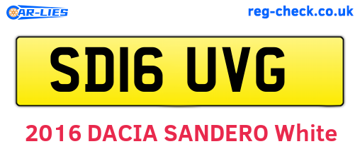 SD16UVG are the vehicle registration plates.