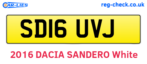 SD16UVJ are the vehicle registration plates.