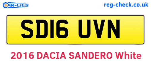 SD16UVN are the vehicle registration plates.