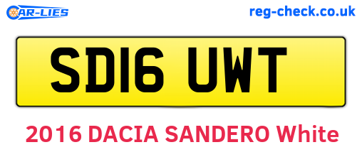 SD16UWT are the vehicle registration plates.