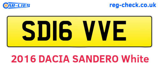 SD16VVE are the vehicle registration plates.