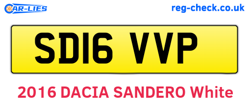 SD16VVP are the vehicle registration plates.
