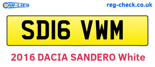 SD16VWM are the vehicle registration plates.