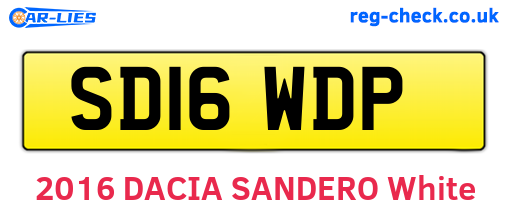 SD16WDP are the vehicle registration plates.