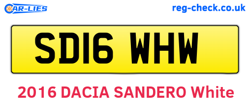SD16WHW are the vehicle registration plates.