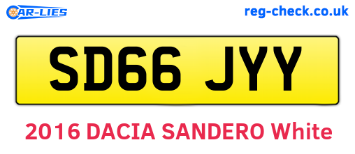 SD66JYY are the vehicle registration plates.
