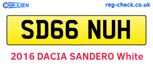 SD66NUH are the vehicle registration plates.