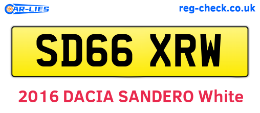 SD66XRW are the vehicle registration plates.