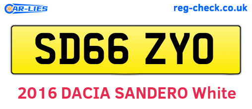 SD66ZYO are the vehicle registration plates.