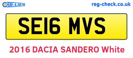 SE16MVS are the vehicle registration plates.