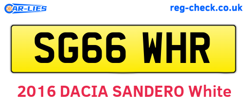 SG66WHR are the vehicle registration plates.