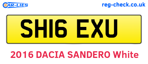 SH16EXU are the vehicle registration plates.
