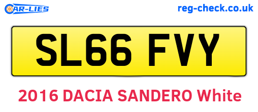 SL66FVY are the vehicle registration plates.