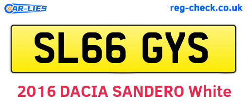 SL66GYS are the vehicle registration plates.