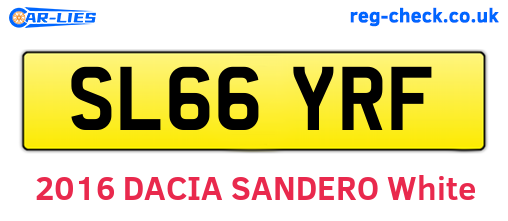 SL66YRF are the vehicle registration plates.