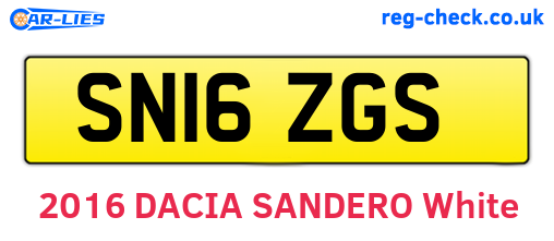 SN16ZGS are the vehicle registration plates.