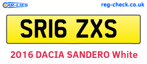 SR16ZXS are the vehicle registration plates.