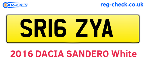 SR16ZYA are the vehicle registration plates.