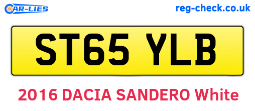 ST65YLB are the vehicle registration plates.