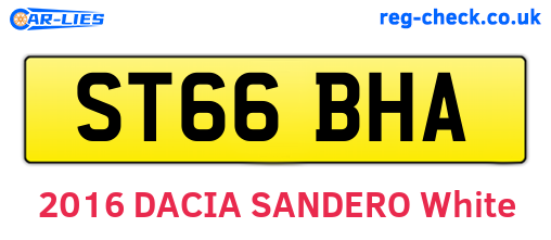 ST66BHA are the vehicle registration plates.