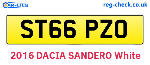ST66PZO are the vehicle registration plates.