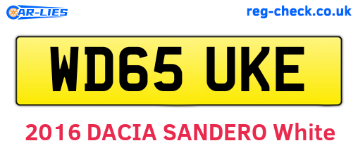 WD65UKE are the vehicle registration plates.
