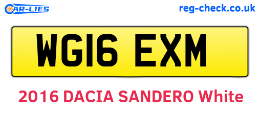WG16EXM are the vehicle registration plates.