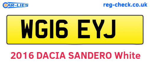 WG16EYJ are the vehicle registration plates.