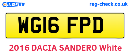 WG16FPD are the vehicle registration plates.