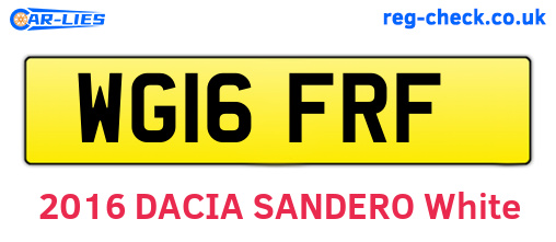 WG16FRF are the vehicle registration plates.