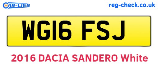WG16FSJ are the vehicle registration plates.