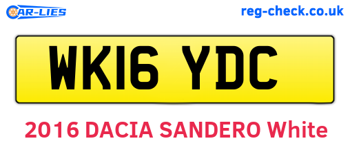 WK16YDC are the vehicle registration plates.