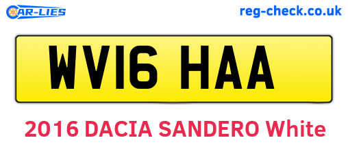 WV16HAA are the vehicle registration plates.