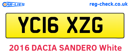 YC16XZG are the vehicle registration plates.