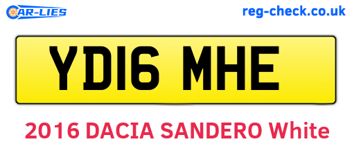 YD16MHE are the vehicle registration plates.