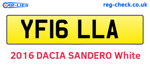 YF16LLA are the vehicle registration plates.