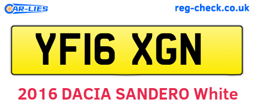YF16XGN are the vehicle registration plates.