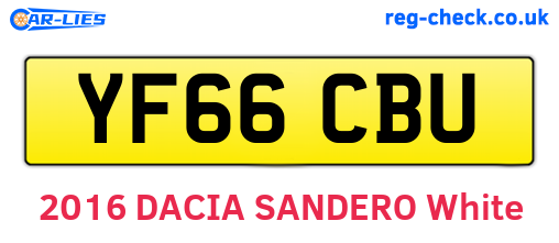 YF66CBU are the vehicle registration plates.