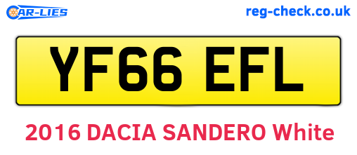 YF66EFL are the vehicle registration plates.