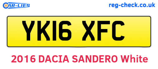 YK16XFC are the vehicle registration plates.