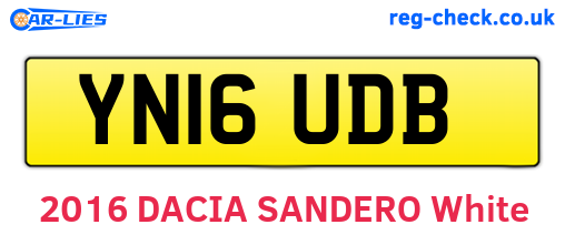 YN16UDB are the vehicle registration plates.