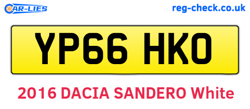 YP66HKO are the vehicle registration plates.