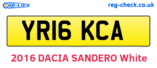 YR16KCA are the vehicle registration plates.