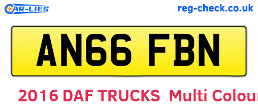 AN66FBN are the vehicle registration plates.