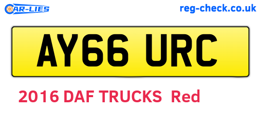 AY66URC are the vehicle registration plates.