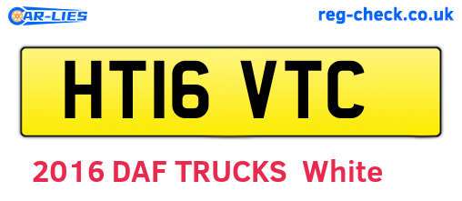 HT16VTC are the vehicle registration plates.